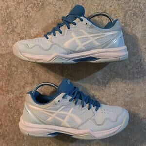 Asics Shoes Womens 9 Gel Dedicate 7 Blue Tennis Shoes Pickleball Sneakers